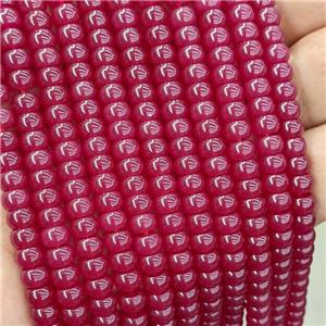 Natural Ruby Corundum Beads Red Heat Smooth Rondelle, approx 6mm