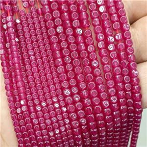 Natural Ruby Corundum Beads Red Heat Cube, approx 3mm