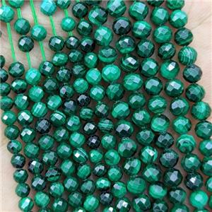 Natural Malachite Beads Green Tiny Faceted Round, approx 2mm dia