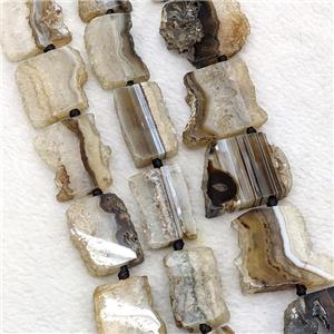 Natural Druzy Agate Slice Beads Freeform, approx 15-30mm