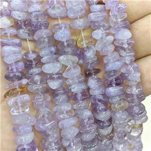 Natural Ametrine Chips Beads Freeform Purple, approx 7-11mm
