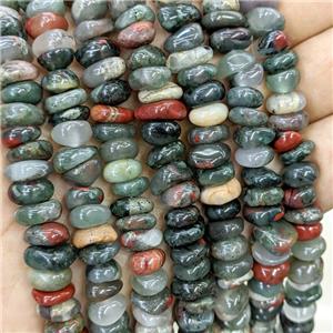 Natural African Bloodstone Chips Beads Freeform, approx 7-11mm
