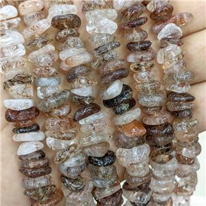 Natural Rutilated Quartz Beads Chips Mixed Freeform, approx 8-13mm