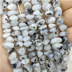 Natural White Moonstone Beads Chips Freeform, approx 7-11mm