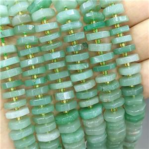 Natural Green Aventurine Heishi Spacer Beads, approx 12-13mm