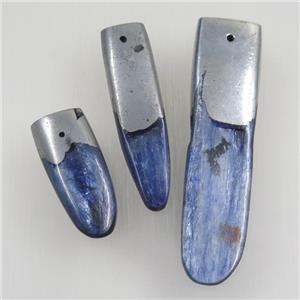 blue Kyanite pendant, stick, approx 15-50mm