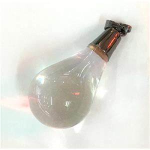 crystal glass pendant, teardrop, balck, approx 20-45mm
