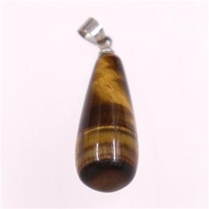 tiger eye stone pendants, teardrop, approx 10-25mm