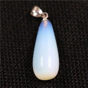 white opalite pendants, teardrop, approx 10-25mm