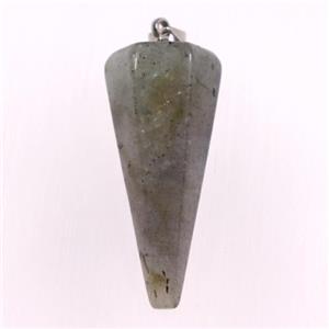 Labradorite pendulum pendants, approx 14-30mm