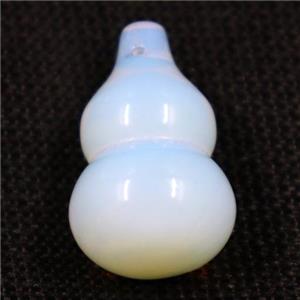 white opalite pendants, gourd, approx 18-30mm