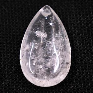 clear quartz pendants, teardrop, approx 20-35mm