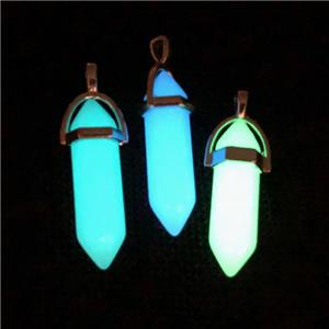 noctilucent stone bullet pendants, mixed, approx 8-230mm