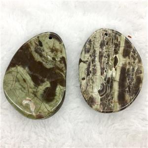 ocean jasper slice pendants, freeform, approx 25-55mm