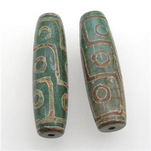 green Tibetan Dzi rice Beads, eye, approx 20-70mm