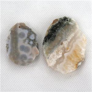 natural Ocean Agate slab pendants, approx 30-50mm