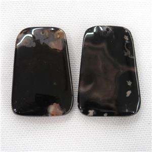 black Cherry blossom Agate trapeziform pendants, approx 33-55mm