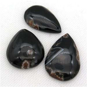 black Cherry Agate pendants, teardrop, approx 30-50mm