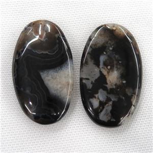 black Cherry Agate oval pendants, approx 35-60mm