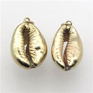shell pendant, gold plated, approx 15-25mm