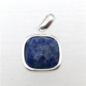 blue Lapis square pendant, approx 10x10mm