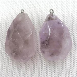 purple Amethyst pendant, freeform, approx 20-40mm