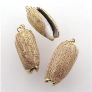 conch shell pendant, gold plated, approx 13-30m