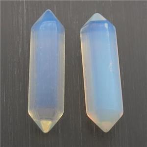 white opalite bullet without hole, approx 8-30mm