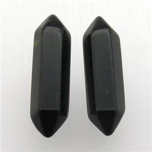 black onyx crystal bullet without hole, approx 8-30mm