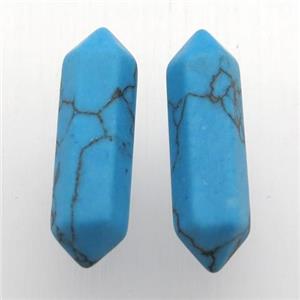 blue turquoise bullet without hole, approx 8-30mm