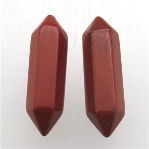 red jasper bullet without hole, approx 8-30mm
