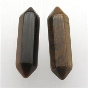 Tiger Eye Stone Bullet Undrilled Nohole, approx 8-30mm
