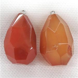 red carnelian agate pendant, freeform, approx 20-40mm