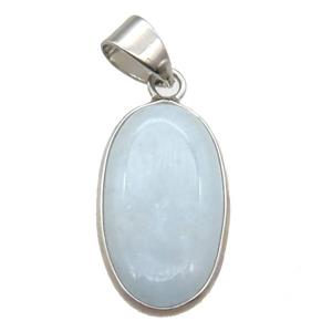 Amazonite oval pendant, approx 11-21mm