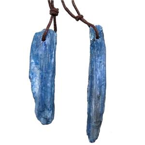 blue Kyanite stick pendant, approx 12-60mm
