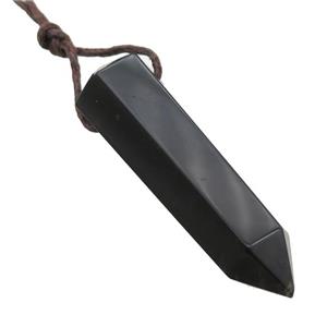 black onyx agate bullet pendant, approx 13-55mm