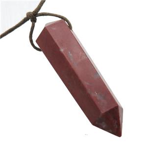 Red Jasper bullet pendant, approx 13-55mm