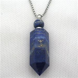blue Lapis Lazuli perfume bottle Necklace, approx 16-60mm