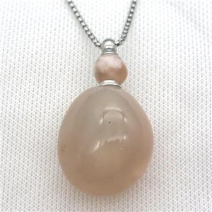 Cherry Agate perfume bottle Necklace, approx 30-50mm