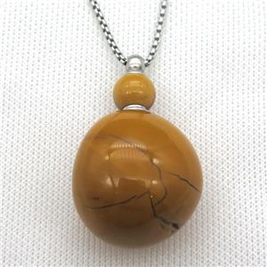 Mookaite perfume bottle Necklace, approx 30-50mm