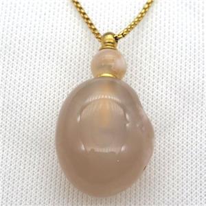 Cherry Agate perfume bottle Necklace, approx 30-50mm
