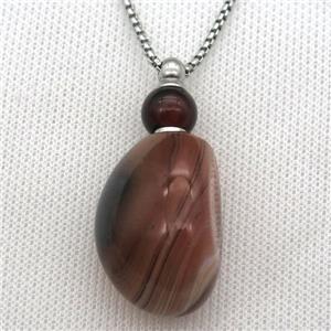 Botswana Agate perfume bottle Necklace, approx 25-50mm