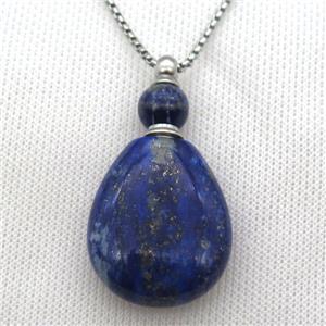 Blue Lapis perfume bottle Necklace, approx 25-50mm