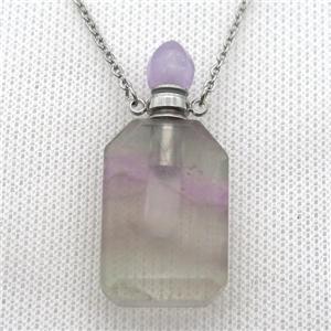 Fluorite perfume bottle Necklace, approx 20-40mm