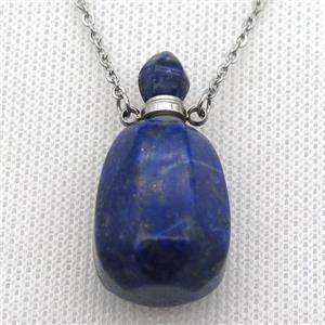 blue Lapis perfume bottle Necklace, approx 30-40mm