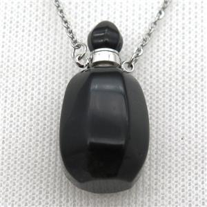 black Onyx Agate perfume bottle Necklace, approx 30-40mm