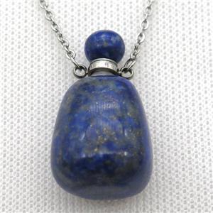 blue Lapis Lazuli perfume bottle Necklace, approx 30-40mm