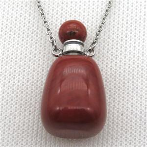 Red Jasper perfume bottle Necklace, approx 30-40mm