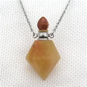 red Carnelian Agate perfume bottle Necklace, approx 20-35mm