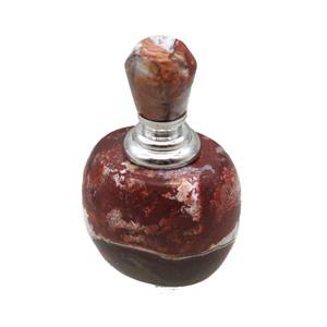 red Mexican Crazy Agate perfume bottle charm without hole, approx 30x40x65mm